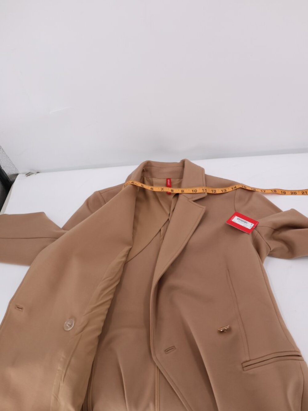 NWT Spanx jacket Womens small Perfect Asymmetrical Tailored Blazer Toffee 20773R - Picture 12 of 16